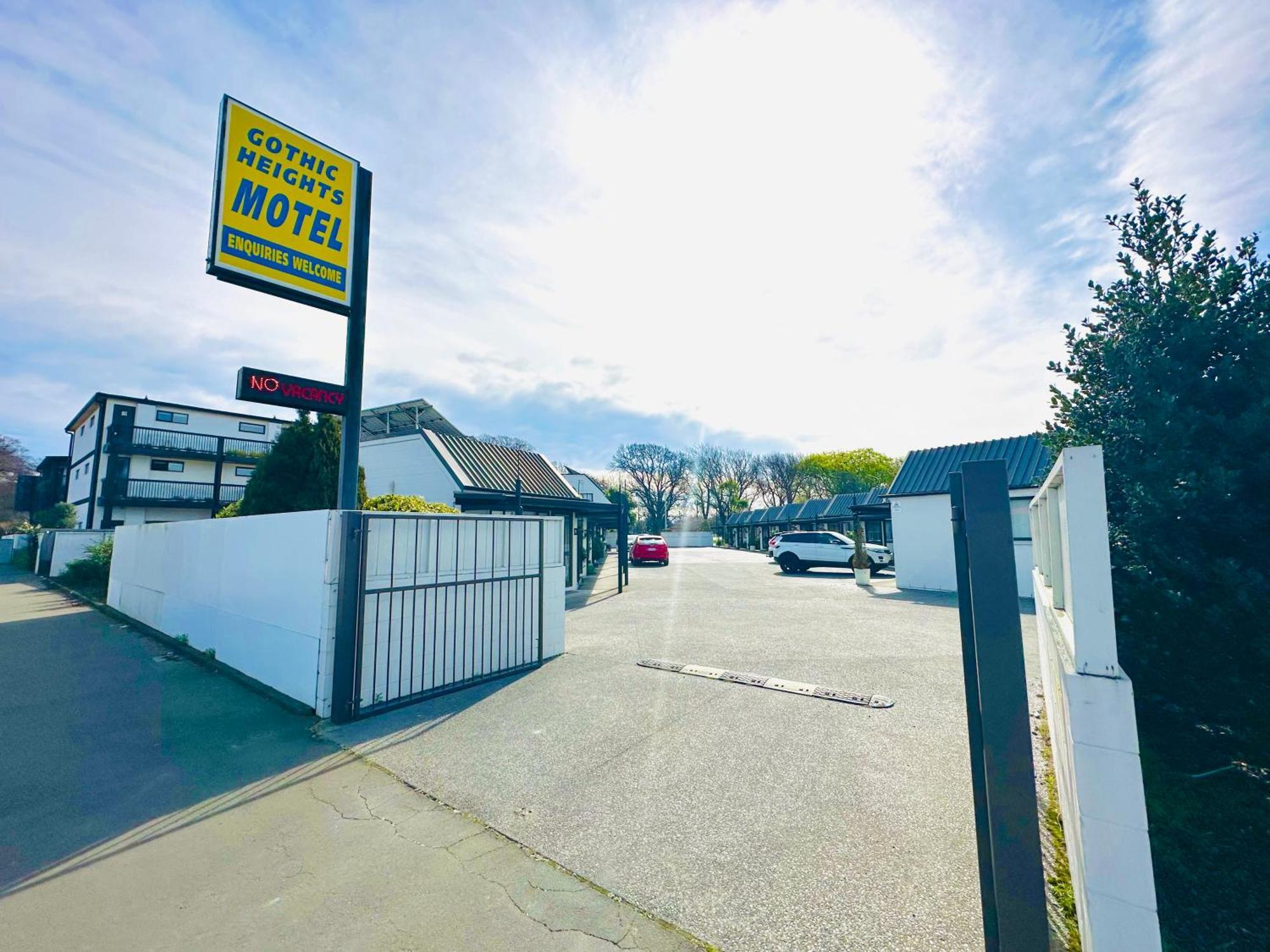 Gothic Heights Motel Christchurch Exterior foto